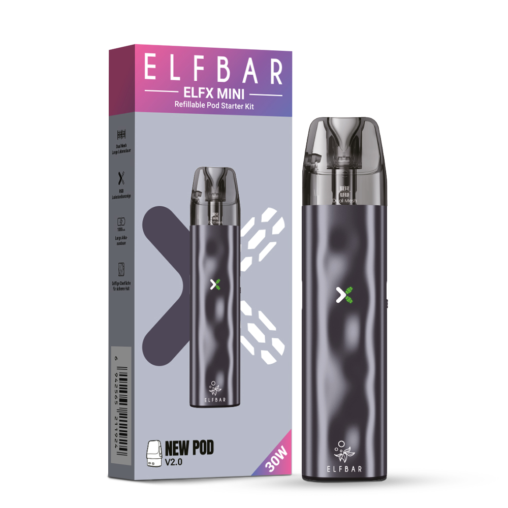 ELFBAR ELFX Mini - Pod Kit - 1000 mAh Farbe: Grey