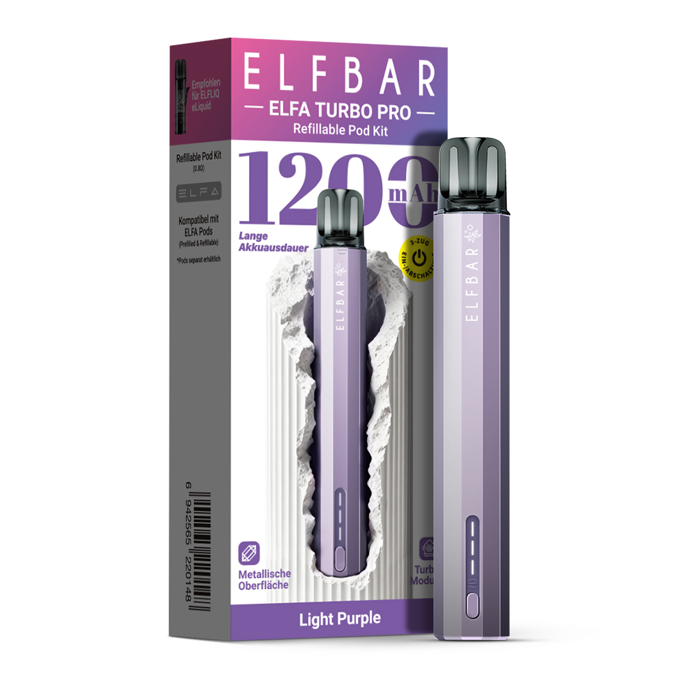 ELFBAR ELFA Turbo PRO Pod Kit 1200 mAh Akku - Light Purple