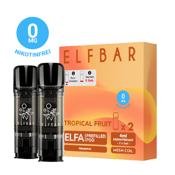 ELFBAR ELFA Tropical Fruit 0mg Nikotin 2er Pack