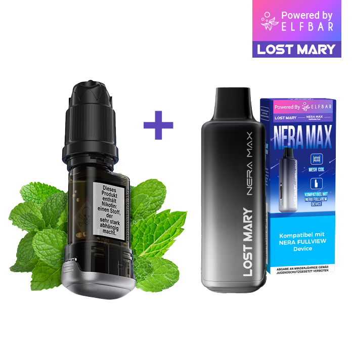 ELFBAR LOST MARY NERA MAX Refill Container Mint inkl. Refillable Pod