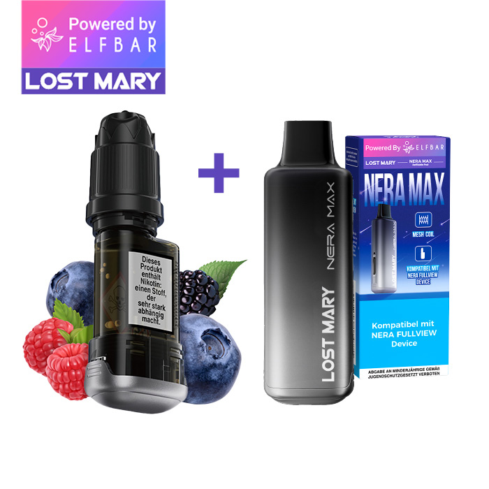 ELFBAR LOST MARY NERA MAX Refill Container Berry Mix inkl. Refillable Pod
